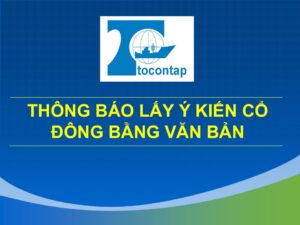 Thông Báo Lấy Ý Kiến Cổ Đông Bằng Văn Bản