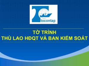 Tờ Trình Thù Lao Hội Đồng Quản Trị Và Ban Kiểm Soát