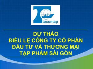 Dự Thảo Điều Lệ Công Ty Cổ Phần Đầu Tư Và Thương Mại Tạp Phẩm Sài Gòn